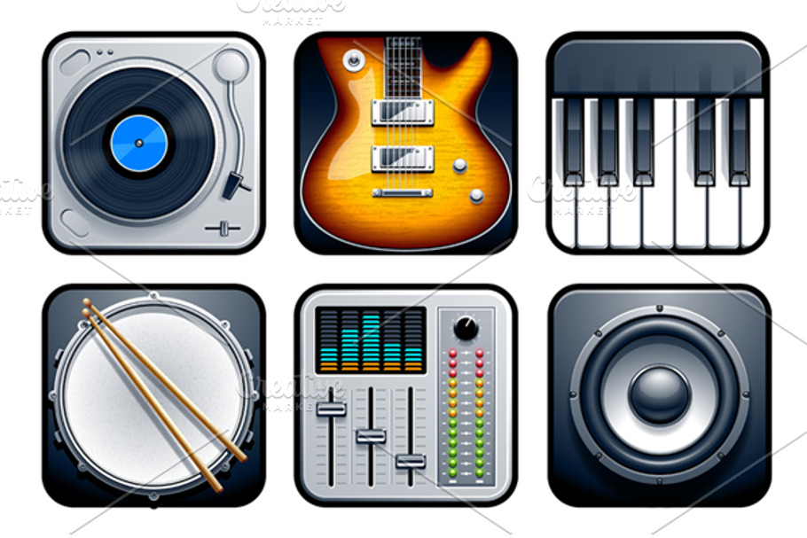 Musical APP Vector Icons