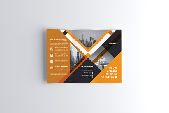 Trifold Corporate Business Brochure in Brochure Templates - product preview 3