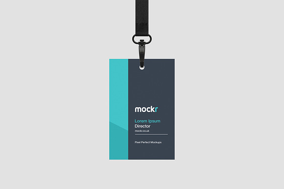 Lanyard ID Badge Mockup in Product Mockups - product preview 2