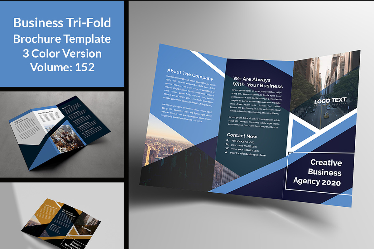 Modern Company Trifold Brochure in Brochure Templates - product preview 8