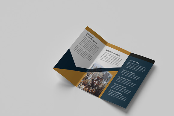 Modern Company Trifold Brochure in Brochure Templates - product preview 4