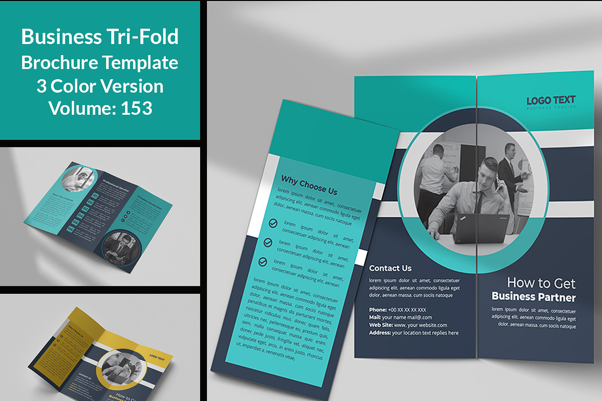 Modern creative trifold brochure in Brochure Templates - product preview 8