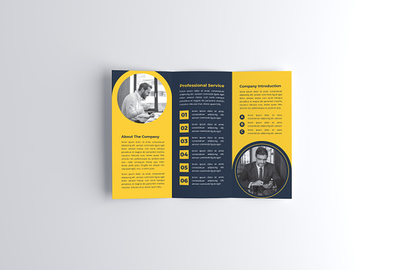 Modern creative trifold brochure in Brochure Templates - product preview 3