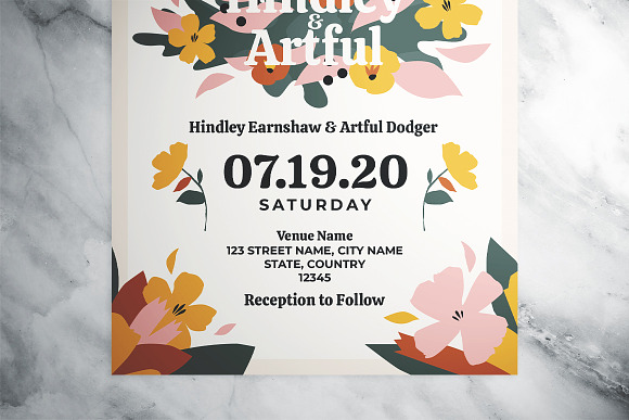 Floral Wedding Suite in Wedding Templates - product preview 3