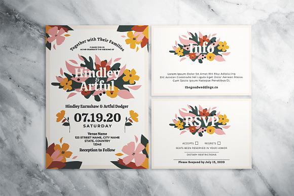 Floral Wedding Suite in Wedding Templates - product preview 5