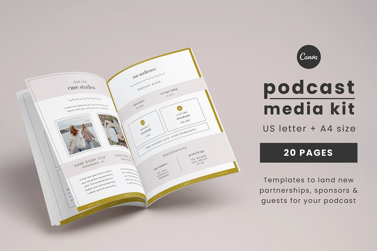 Podcast Media Kit in Magazine Templates - product preview 8