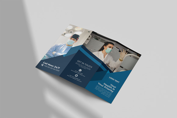 Medical Healthcare Trifold Brochure in Brochure Templates - product preview 1