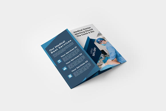 Medical Healthcare Trifold Brochure in Brochure Templates - product preview 2