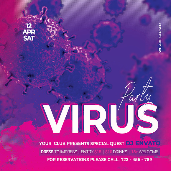 Anti Virus Party Flyer in Flyer Templates - product preview 2