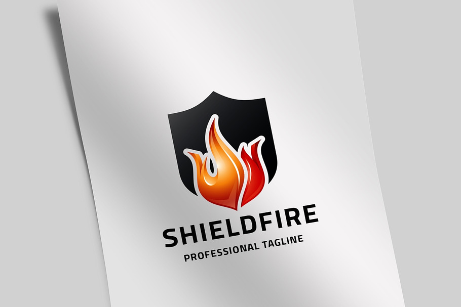 Shield Fire Logo in Logo Templates - product preview 8