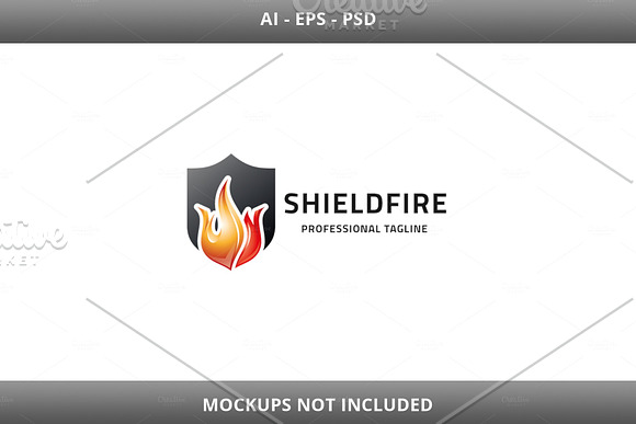 Shield Fire Logo in Logo Templates - product preview 2