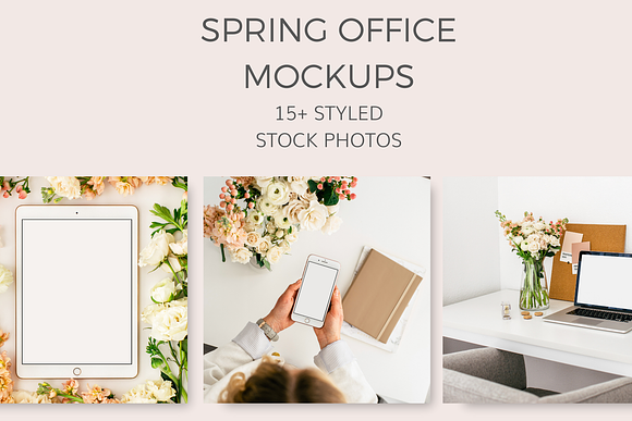 Spring Office Mockups (15+ Images) in Mobile & Web Mockups - product preview 1