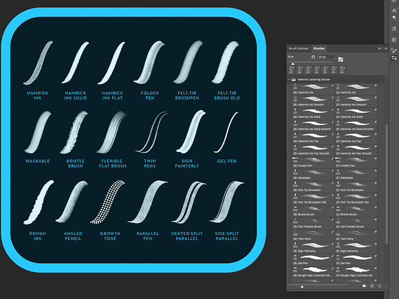 PS Lettering Brushes (Deluxe) in Add-Ons - product preview 2