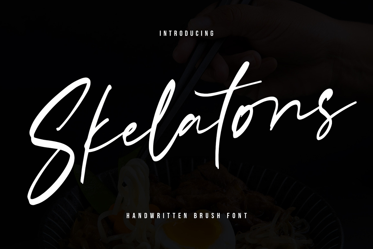 Skelatons Handmade Brush Font in Script Fonts - product preview 8