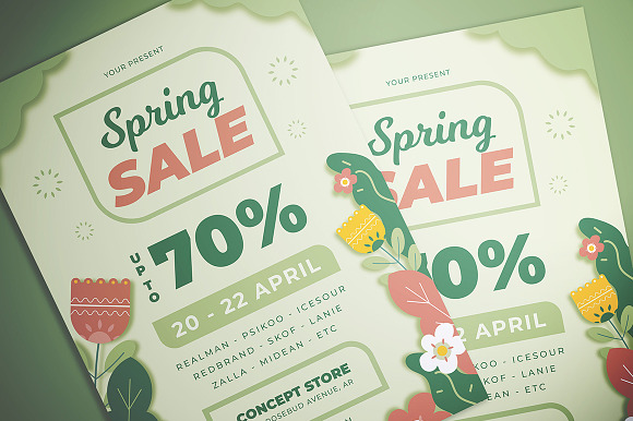 Flower Spring Sale Flyer in Flyer Templates - product preview 1