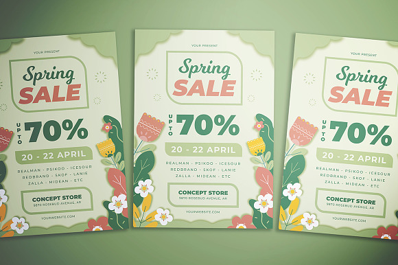 Flower Spring Sale Flyer in Flyer Templates - product preview 2