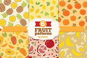 Seamless patterns with fruits