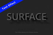 Text Effect Mockup  Oblique Shadow