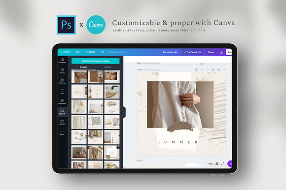 Puzzle Amelie Instagram - Canva & PS in Instagram Templates - product preview 6