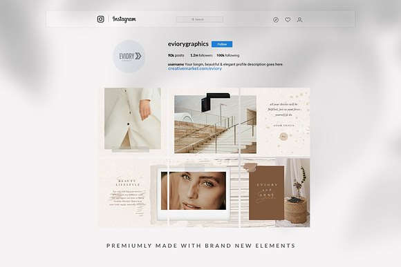Puzzle Amelie Instagram - Canva & PS in Instagram Templates - product preview 9