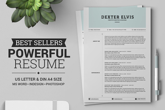 Best Sellers 2 Pages Powerful Resume in Letter Templates - product preview 6