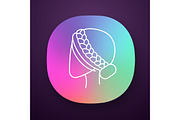 Woman hairstyle app icon
