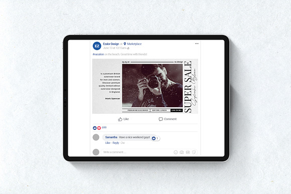 Minimal Facebook in Facebook Templates - product preview 5