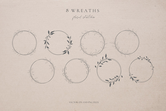 Botanical leaves - sketched florals in Illustrations - product preview 12