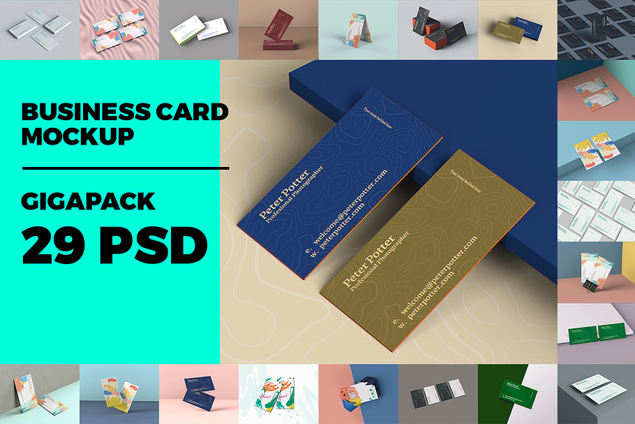 Business Card MockUp GigaPack in Print Mockups - product preview 8