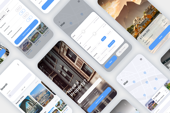 Nors Real Estate App UI Kit in UI Kits and Libraries - product preview 4
