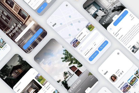 Nors Real Estate App UI Kit in UI Kits and Libraries - product preview 6