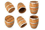 Set of Wooden barrel