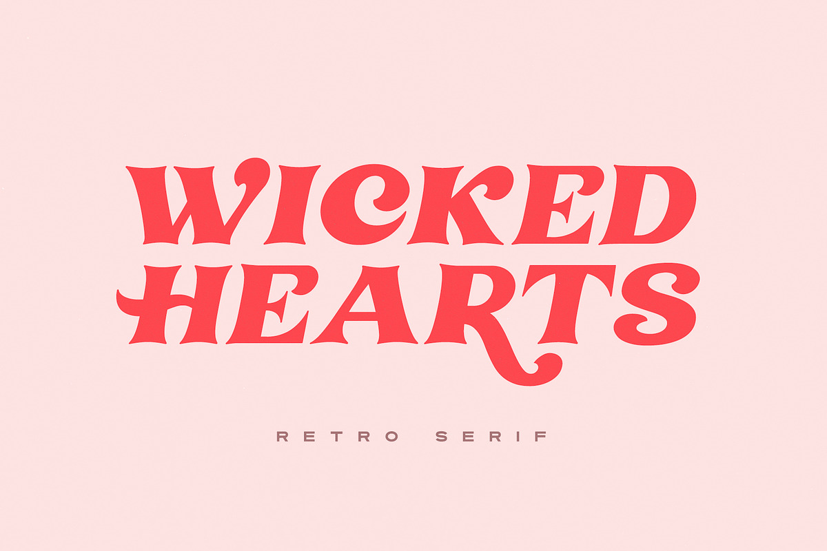 Wicked Hearts Retro Serif in Serif Fonts - product preview 8