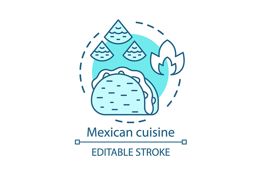 Mexican cuisine concept icon