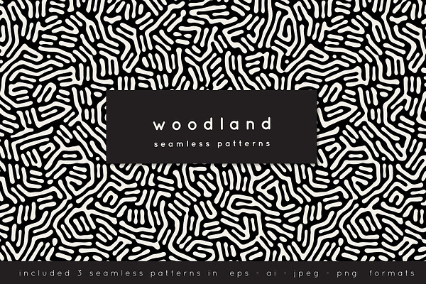 Woodland Seamless Patterns Set