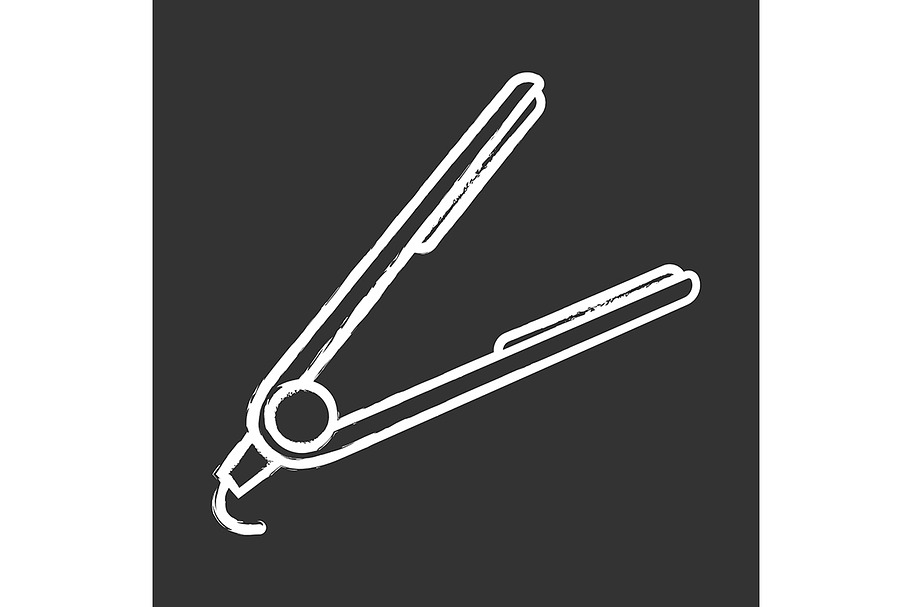 Hair straightener glyph icon in Icons - product preview 8