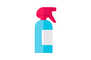 Spray bottle flat design color icon