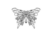 butterfly silhouette made of cutlery
