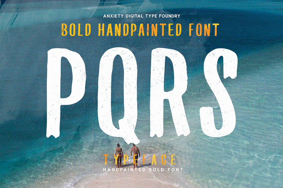 PQRS Handpainted Bold Font in Sans-Serif Fonts - product preview 8