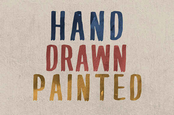 PQRS Handpainted Bold Font in Sans-Serif Fonts - product preview 5