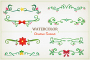 Watercolor Christmas Garlands