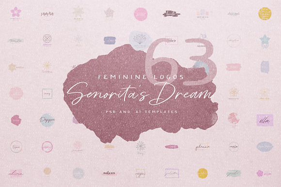 63 feminine Logos ☾ Señorita's Dream in Logo Templates - product preview 19