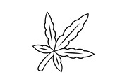 Cannabis leaf linear icon