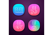 Web robots app icons set