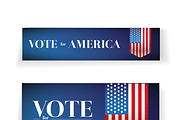 Vote for America banners