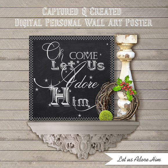Oh Come Let Us Adore Him Sign in Objects - product preview 1