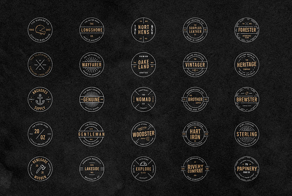 Vintage Badges, Labels, Logos Vol 2 in Templates - product preview 1