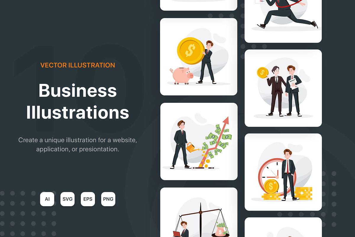 M53_Business & Finance Illustrations in Illustrations - product preview 8