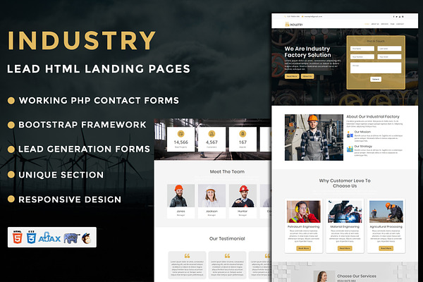 Industry Landing Page Template