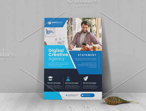 Blue Corporate Flyer Template in Flyer Templates - product preview 1